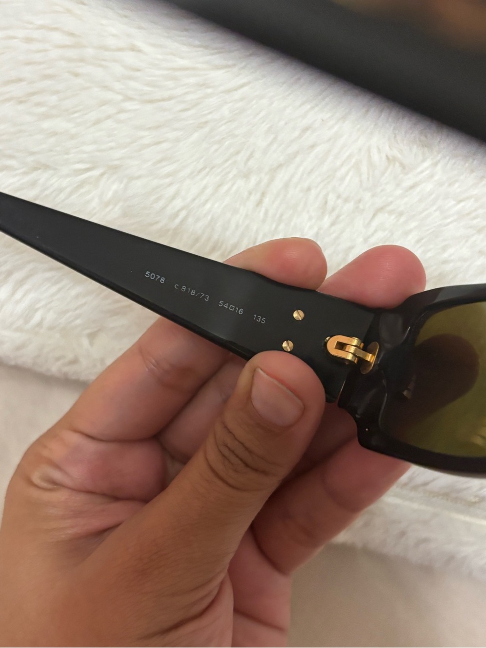Chanel Vintage 5078 c 818/73 Tortois Black frame green lens Rectangular sungl - Picture 5 of 7